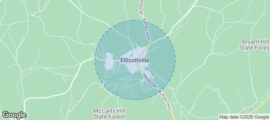 Ellicottville Airbnb map
